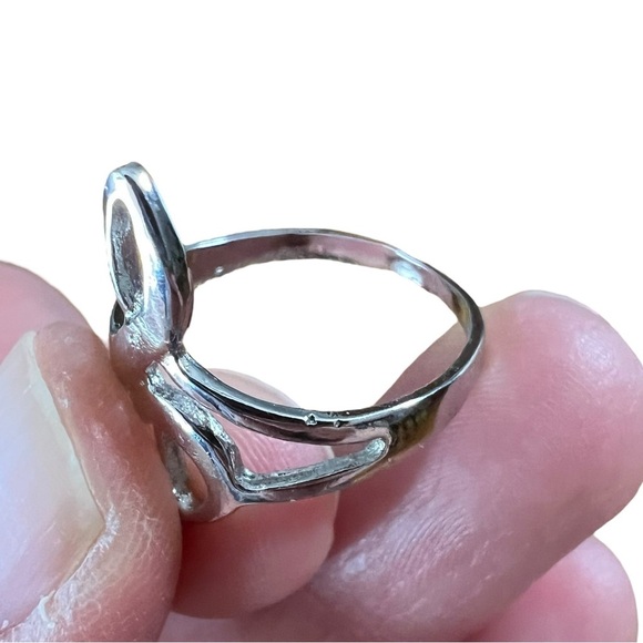 Silver Tone Dainty Treble Clef Music Thin Band Ring - Picture 8 of 11